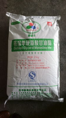 Polvo gliceril aditivo del monoestearato GMS el 95% del estabilizador de calor